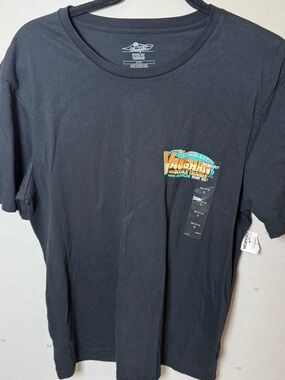 Wrangler Black Tee with Multicolor Chest Graphic